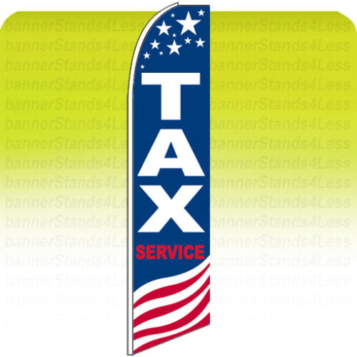 LIBERTY TAX SERVICE WINDLESS BANNER FLAG Tall Advertising Sign Feather Swooper